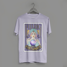 Load image into Gallery viewer, Tarot Feeling Fortunate Illustrated Lilac Tshirt | 13Voltz
